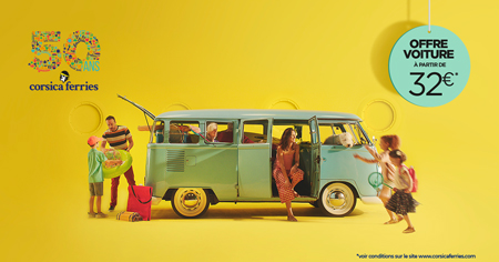 Agence LMWR - Be Work And Roll - Embarquez toutes vos envies avec la nouvelle pub des 50 ans Corsica Ferries !