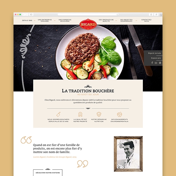 nouveau site web bigard